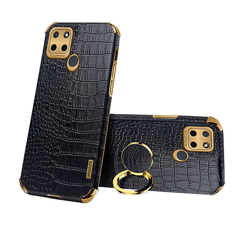 Coque Luxe Cuir Housse Etui XD3 pour Realme C21Y Noir