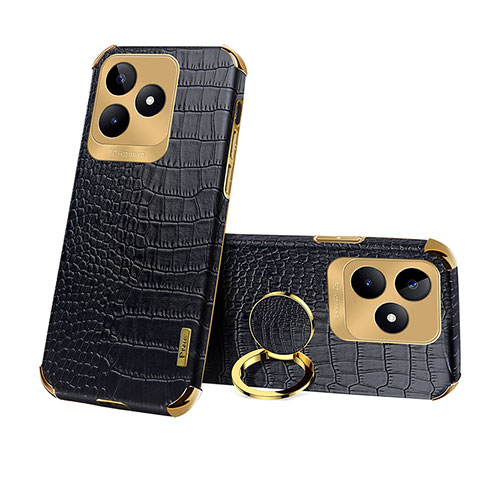 Coque Luxe Cuir Housse Etui XD3 pour Realme C51 Noir