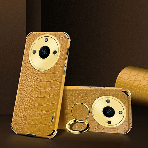 Coque Luxe Cuir Housse Etui XD3 pour Realme Narzo 60 Pro 5G Jaune