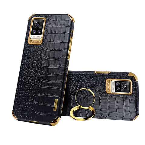 Coque Luxe Cuir Housse Etui XD3 pour Vivo V20 Noir