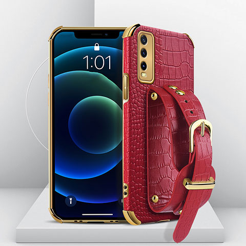 Coque Luxe Cuir Housse Etui XD3 pour Vivo Y11s Rouge