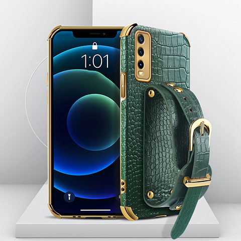 Coque Luxe Cuir Housse Etui XD3 pour Vivo Y11s Vert