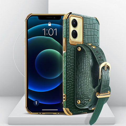 Coque Luxe Cuir Housse Etui XD3 pour Vivo Y16 Vert