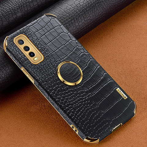 Coque Luxe Cuir Housse Etui XD3 pour Vivo Y70t 5G Noir