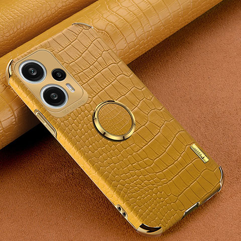 Coque Luxe Cuir Housse Etui XD3 pour Xiaomi Poco F5 5G Jaune