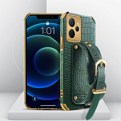 Coque Luxe Cuir Housse Etui XD4 pour Realme 10 5G Vert