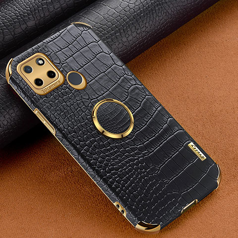 Coque Luxe Cuir Housse Etui XD4 pour Realme C21Y Noir