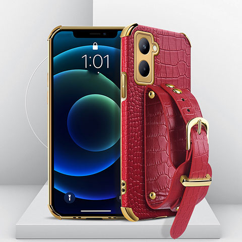 Coque Luxe Cuir Housse Etui XD4 pour Realme C33 (2023) Rouge