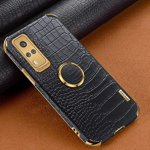 Coque Luxe Cuir Housse Etui XD4 pour Vivo Y51A Noir