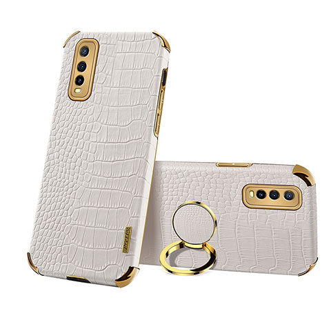 Coque Luxe Cuir Housse Etui XD4 pour Vivo Y70t 5G Blanc