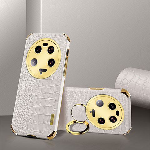 Coque Luxe Cuir Housse Etui XD4 pour Xiaomi Mi 13 Ultra 5G Blanc