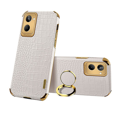 Coque Luxe Cuir Housse Etui XD5 pour Realme 10 4G Blanc