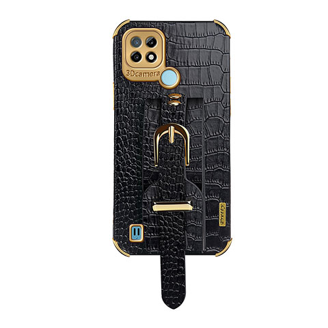 Coque Luxe Cuir Housse Etui XD5 pour Realme C21 Noir