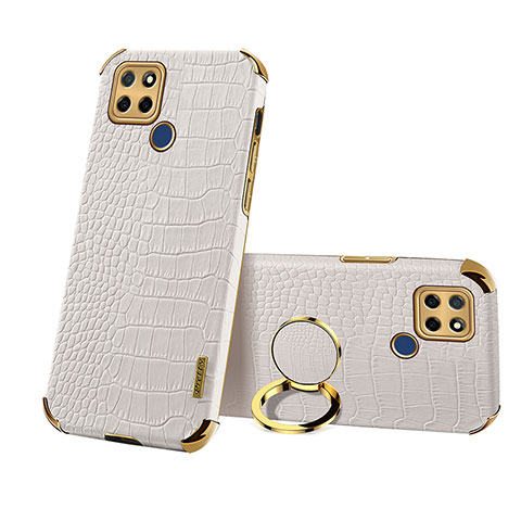 Coque Luxe Cuir Housse Etui XD5 pour Realme Q2i 5G Blanc