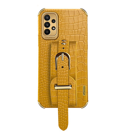 Coque Luxe Cuir Housse Etui XD5 pour Samsung Galaxy A23 4G Jaune