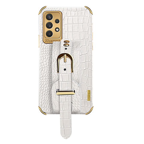 Coque Luxe Cuir Housse Etui XD5 pour Samsung Galaxy A32 4G Blanc