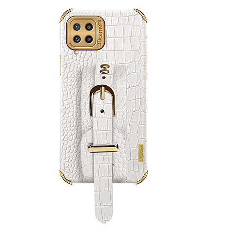 Coque Luxe Cuir Housse Etui XD5 pour Samsung Galaxy M32 4G Blanc