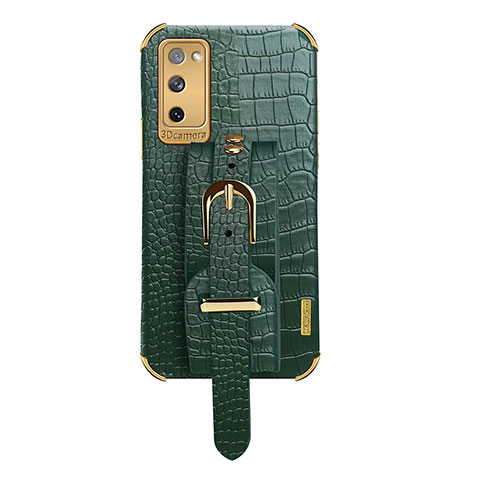 Coque Luxe Cuir Housse Etui XD5 pour Samsung Galaxy S20 FE 4G Vert