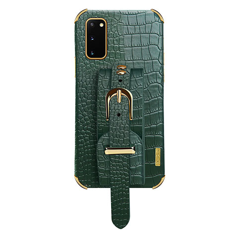 Coque Luxe Cuir Housse Etui XD5 pour Samsung Galaxy S20 Vert