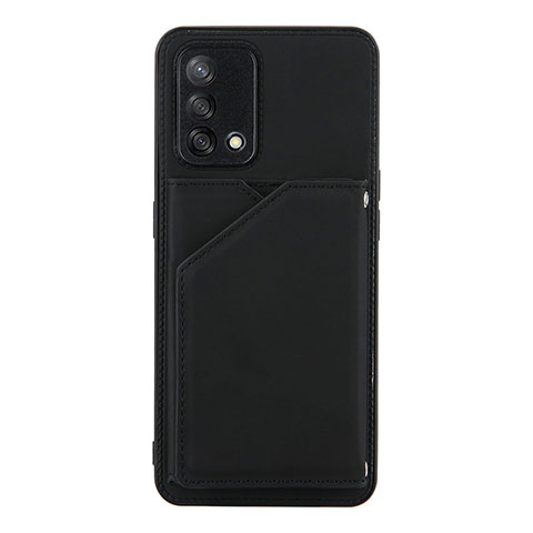 Coque Luxe Cuir Housse Etui Y01B pour Oppo A74 4G Noir