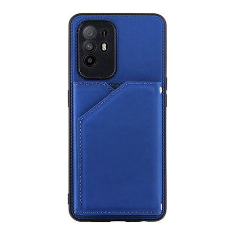 Coque Luxe Cuir Housse Etui Y01B pour Oppo A94 5G Bleu