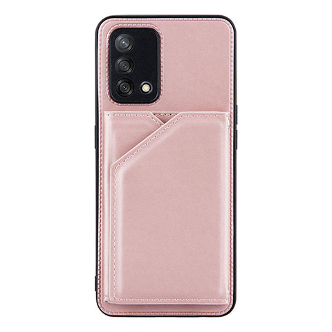 Coque Luxe Cuir Housse Etui Y01B pour Oppo F19s Or Rose