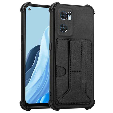 Coque Luxe Cuir Housse Etui Y01B pour Oppo Find X5 Lite 5G Noir