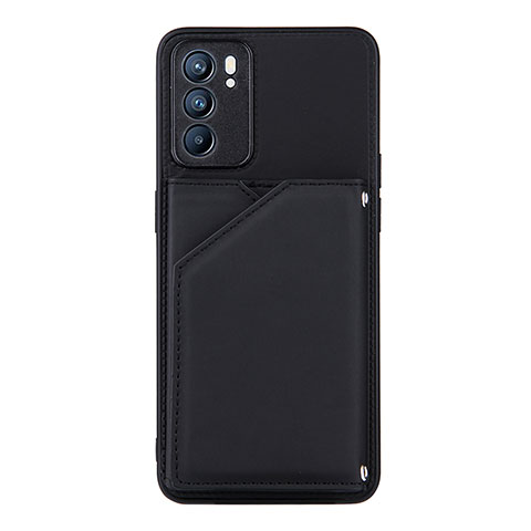 Coque Luxe Cuir Housse Etui Y01B pour Oppo Reno6 5G Noir