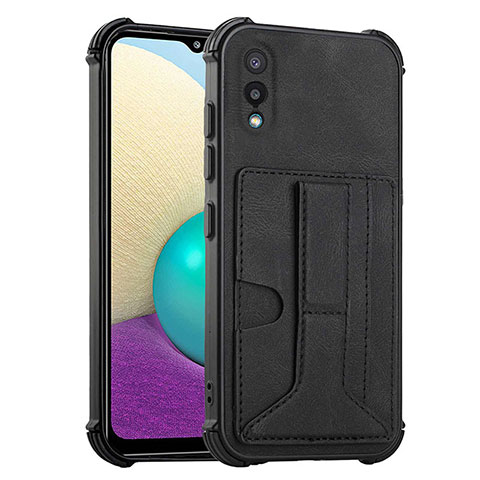 Coque Luxe Cuir Housse Etui Y01B pour Samsung Galaxy A02 Noir