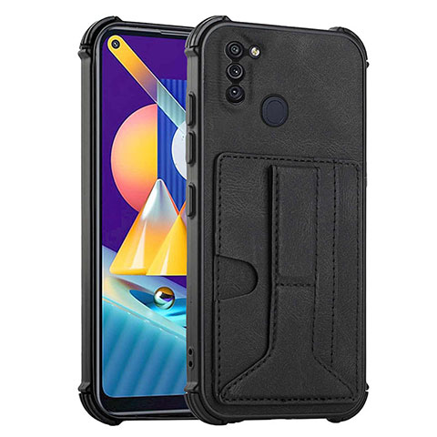 Coque Luxe Cuir Housse Etui Y01B pour Samsung Galaxy M11 Noir