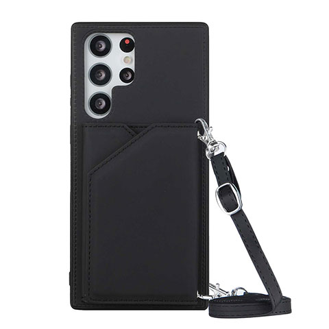 Coque Luxe Cuir Housse Etui Y01B pour Samsung Galaxy S22 Ultra 5G Noir