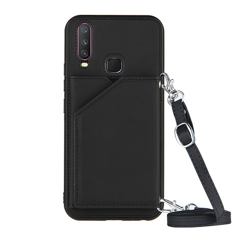 Coque Luxe Cuir Housse Etui Y01B pour Vivo Y11 Noir