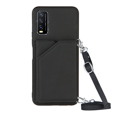 Coque Luxe Cuir Housse Etui Y01B pour Vivo Y11s Noir