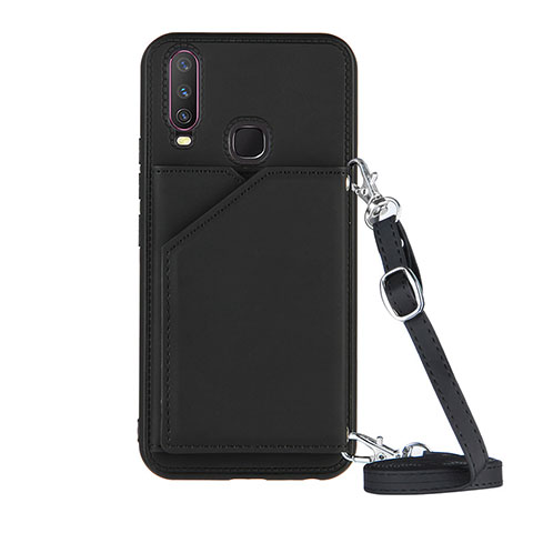 Coque Luxe Cuir Housse Etui Y01B pour Vivo Y3s Noir