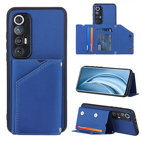 Coque Luxe Cuir Housse Etui Y01B pour Xiaomi Mi 10S 5G Bleu