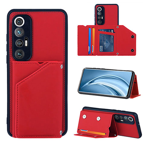 Coque Luxe Cuir Housse Etui Y01B pour Xiaomi Mi 10S 5G Rouge