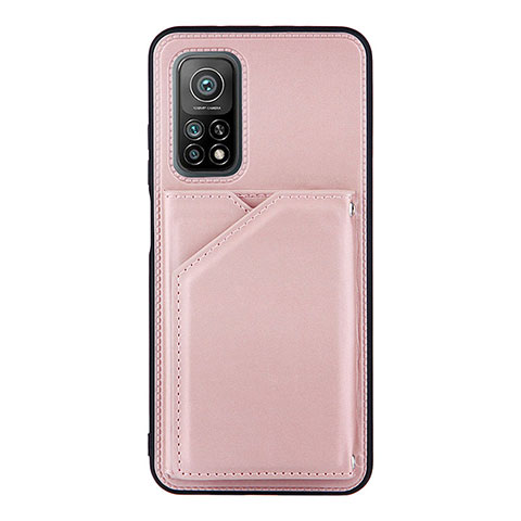 Coque Luxe Cuir Housse Etui Y01B pour Xiaomi Mi 10T 5G Or Rose