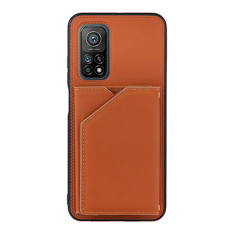 Coque Luxe Cuir Housse Etui Y01B pour Xiaomi Mi 10T Pro 5G Marron