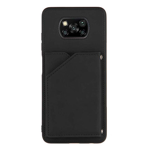 Coque Luxe Cuir Housse Etui Y01B pour Xiaomi Poco X3 NFC Noir