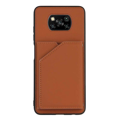 Coque Luxe Cuir Housse Etui Y01B pour Xiaomi Poco X3 Pro Marron