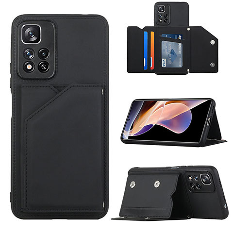 Coque Luxe Cuir Housse Etui Y01B pour Xiaomi Poco X4 NFC Noir