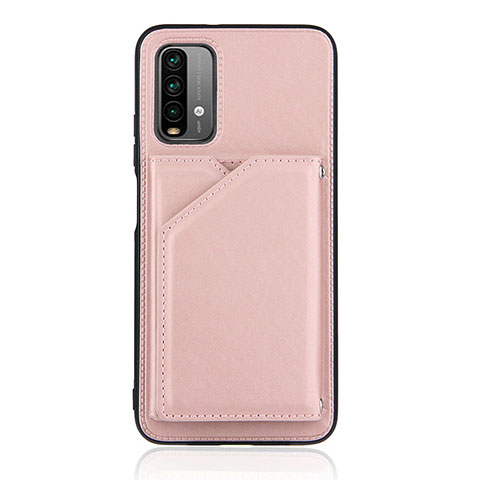 Coque Luxe Cuir Housse Etui Y01B pour Xiaomi Redmi 9 Power Or Rose