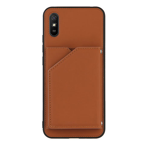 Coque Luxe Cuir Housse Etui Y01B pour Xiaomi Redmi 9AT Marron