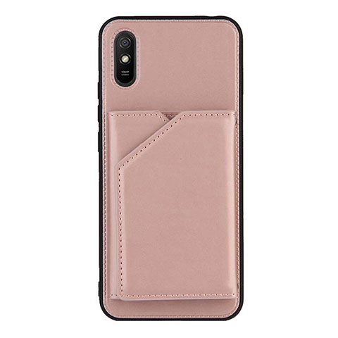 Coque Luxe Cuir Housse Etui Y01B pour Xiaomi Redmi 9i Or Rose