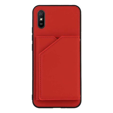 Coque Luxe Cuir Housse Etui Y01B pour Xiaomi Redmi 9i Rouge