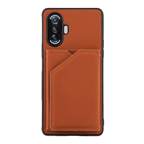 Coque Luxe Cuir Housse Etui Y01B pour Xiaomi Redmi K40 Gaming 5G Marron