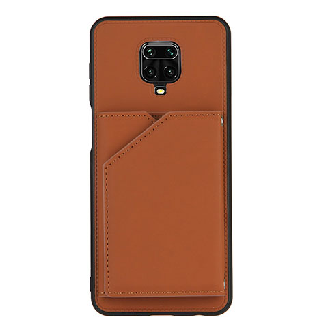 Coque Luxe Cuir Housse Etui Y01B pour Xiaomi Redmi Note 9 Pro Marron