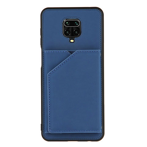 Coque Luxe Cuir Housse Etui Y01B pour Xiaomi Redmi Note 9 Pro Max Bleu