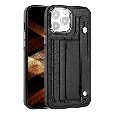 Coque Luxe Cuir Housse Etui Y02B pour Apple iPhone 15 Pro Max Noir