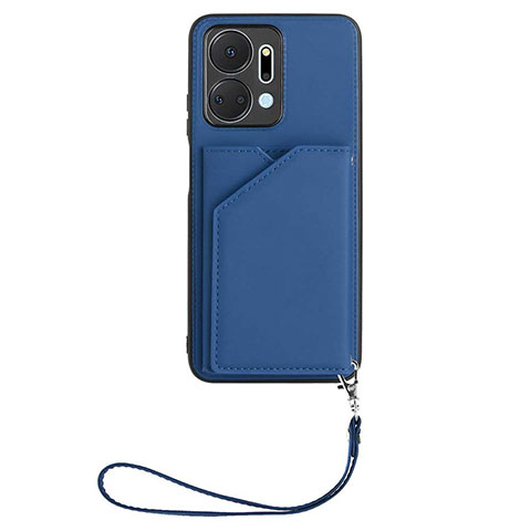 Coque Luxe Cuir Housse Etui Y02B pour Huawei Honor X7a Bleu